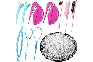 Premium Quality 1000 Piece Hair Rubber Bands with Cutting Device