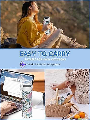 Miniatura 7 de Leng Ke - Maletín de viaje con enfriador de insulina 48H con pantalla de temperatura, bolsa de viaje para medicina refrigerada con pantalla digital