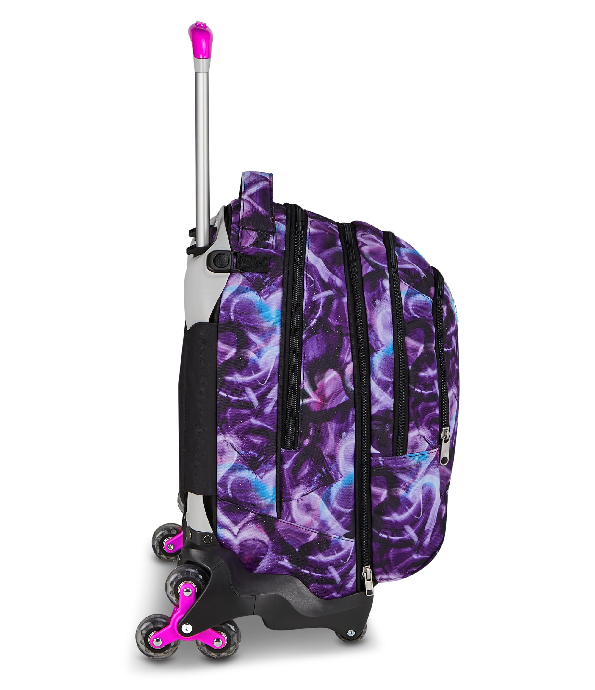 Seven Trolley Scuola Jack 8 Ruote Detach LOVEPASS, Viola, 43 L, Scomponibile, Zainetto staccabile, 4 in 1, Cross-over System, Tasche multifunzione, Scuola elementare e media, Bambina, Ragazza
