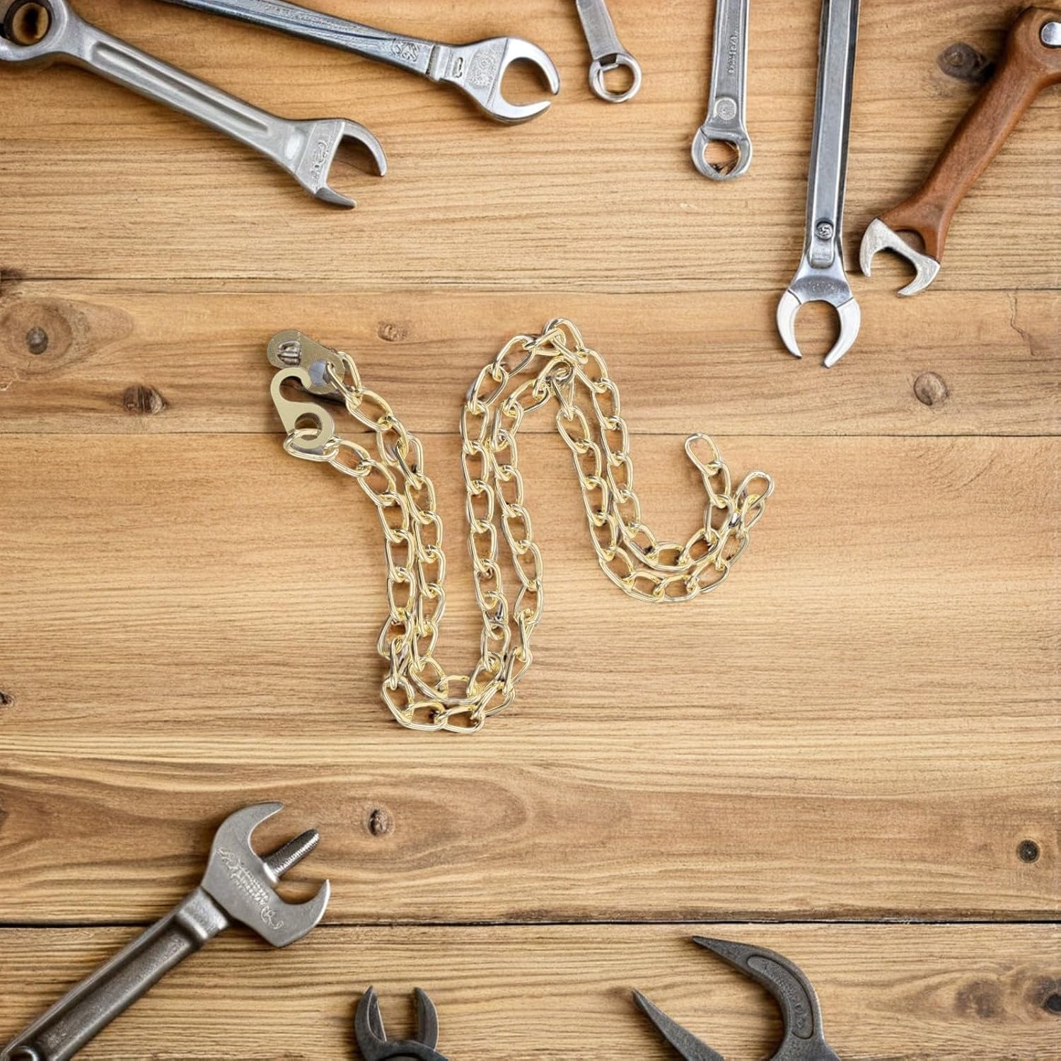 4pcs Metal Clock Chain Replacement for Large Mechanical and Grandfather Clocks with Precision Engineering and Effortless Operation Vintage Style Suitable for Home Decor