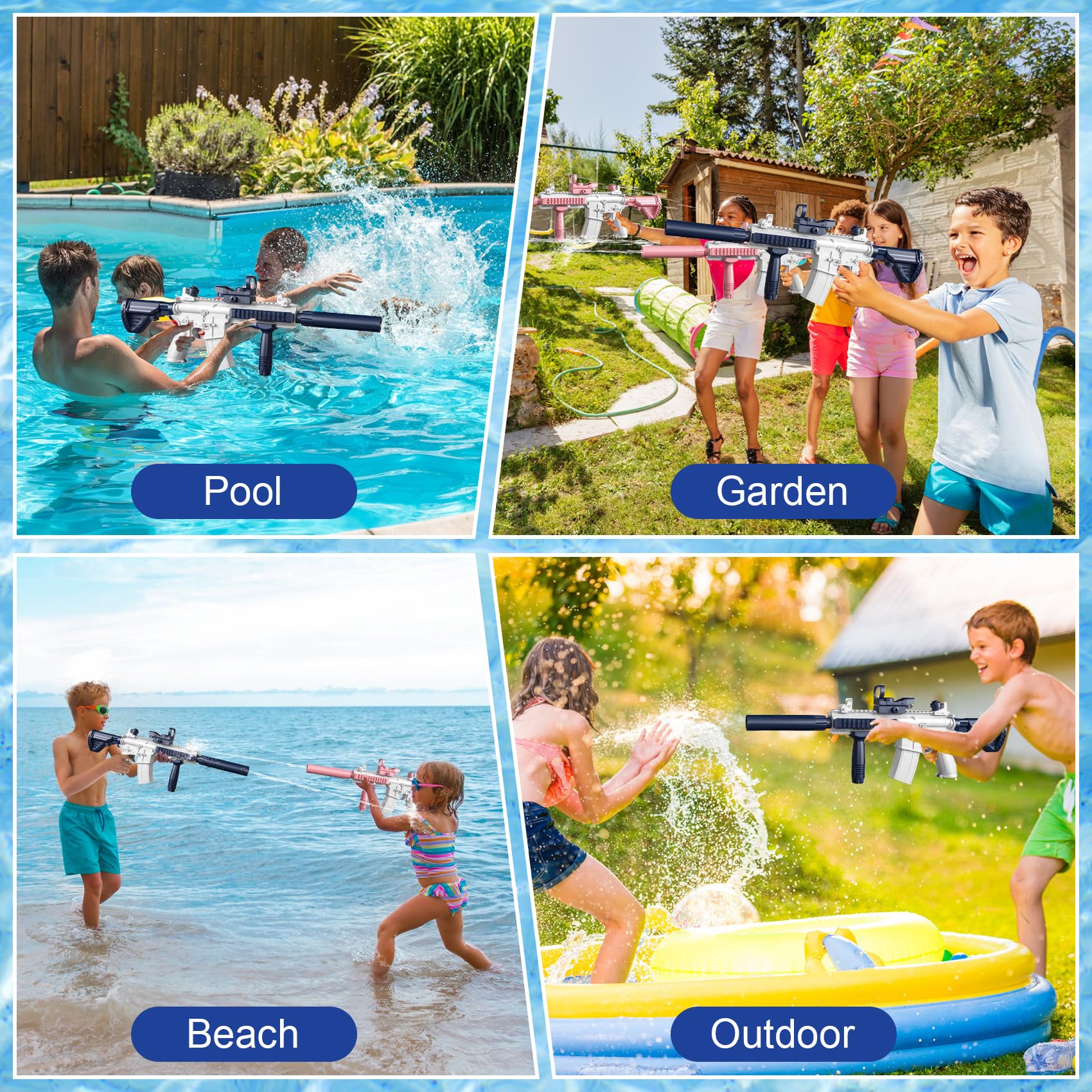 Pistola de Agua Eléctrica, Pistola de Agua Automática, Pistola de Agua Automática para Todos, MAX Range 32 ft más Fuerte pulverizador de Agua para Exteriores, Verano, Playa, Piscina, Fiesta Pistola de Agua Eléctrica, Pistola de Agua Automática, Pistola de Agua Automática para Todos, MAX Range 32 ft más Fuerte pulverizador de Agua para Exteriores, Verano, Playa, Piscina, Fiesta