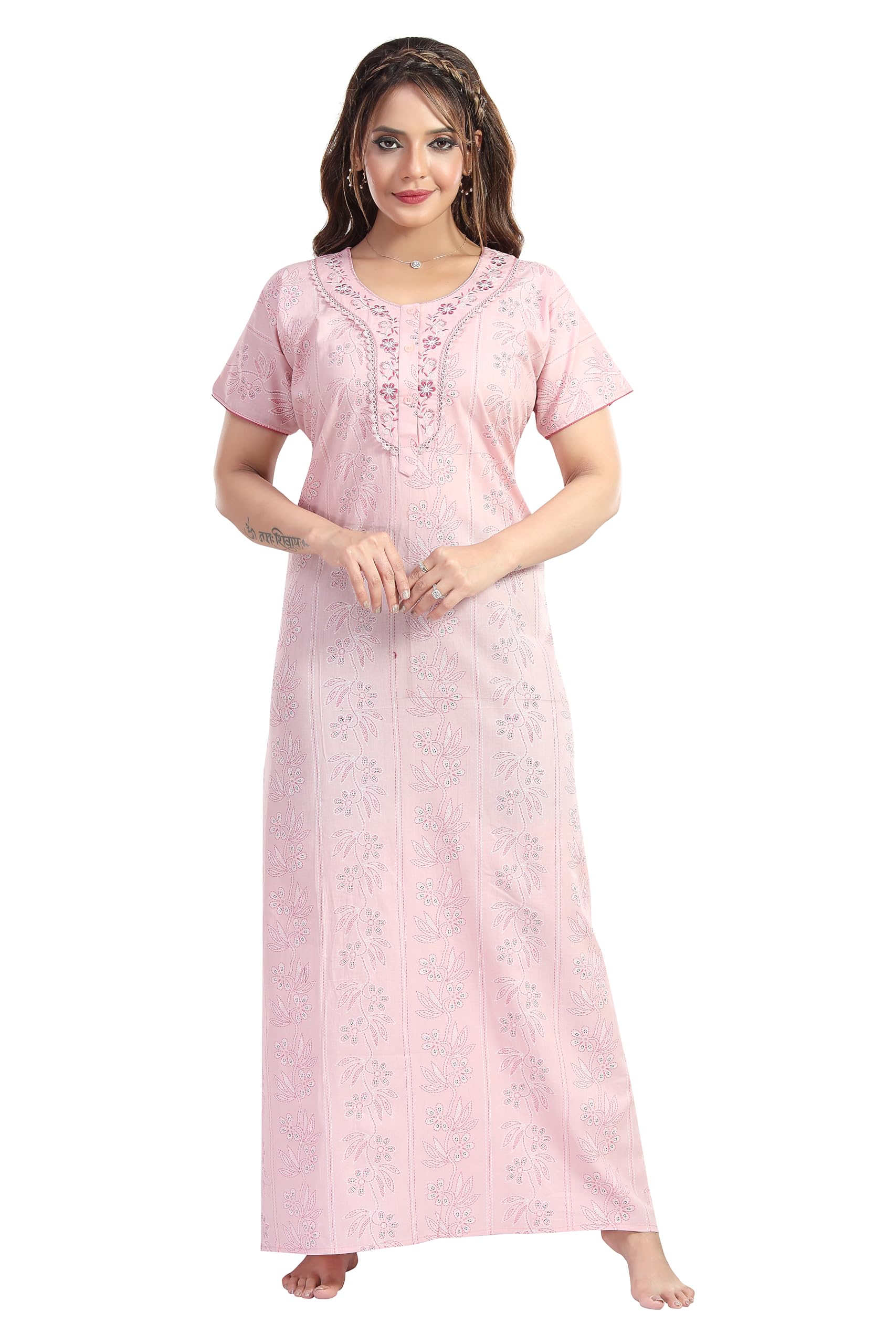 trundz Women's Premium Pure Cotton Nighty-picture-13