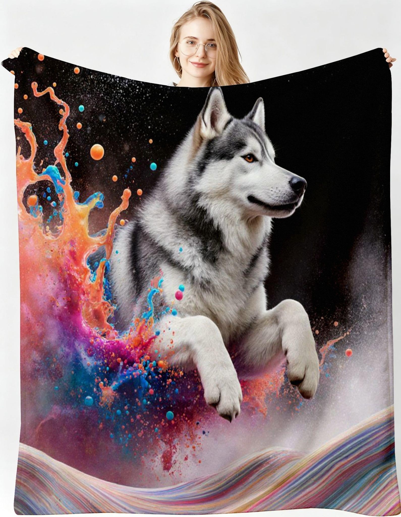 Coperta 180x200 Orso Polare Blu Pile Flanella Motivo-A288