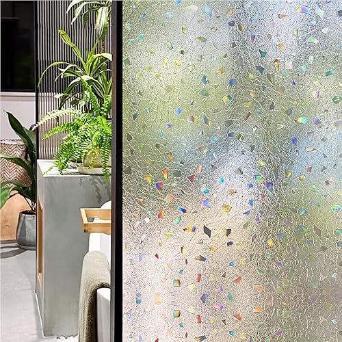 Miniatura 1 de Coloful - Película decorativa para ventana, protección de privacidad, bloqueo UVAB, adherencia estática, sin pegamento, vitrales decorativos para