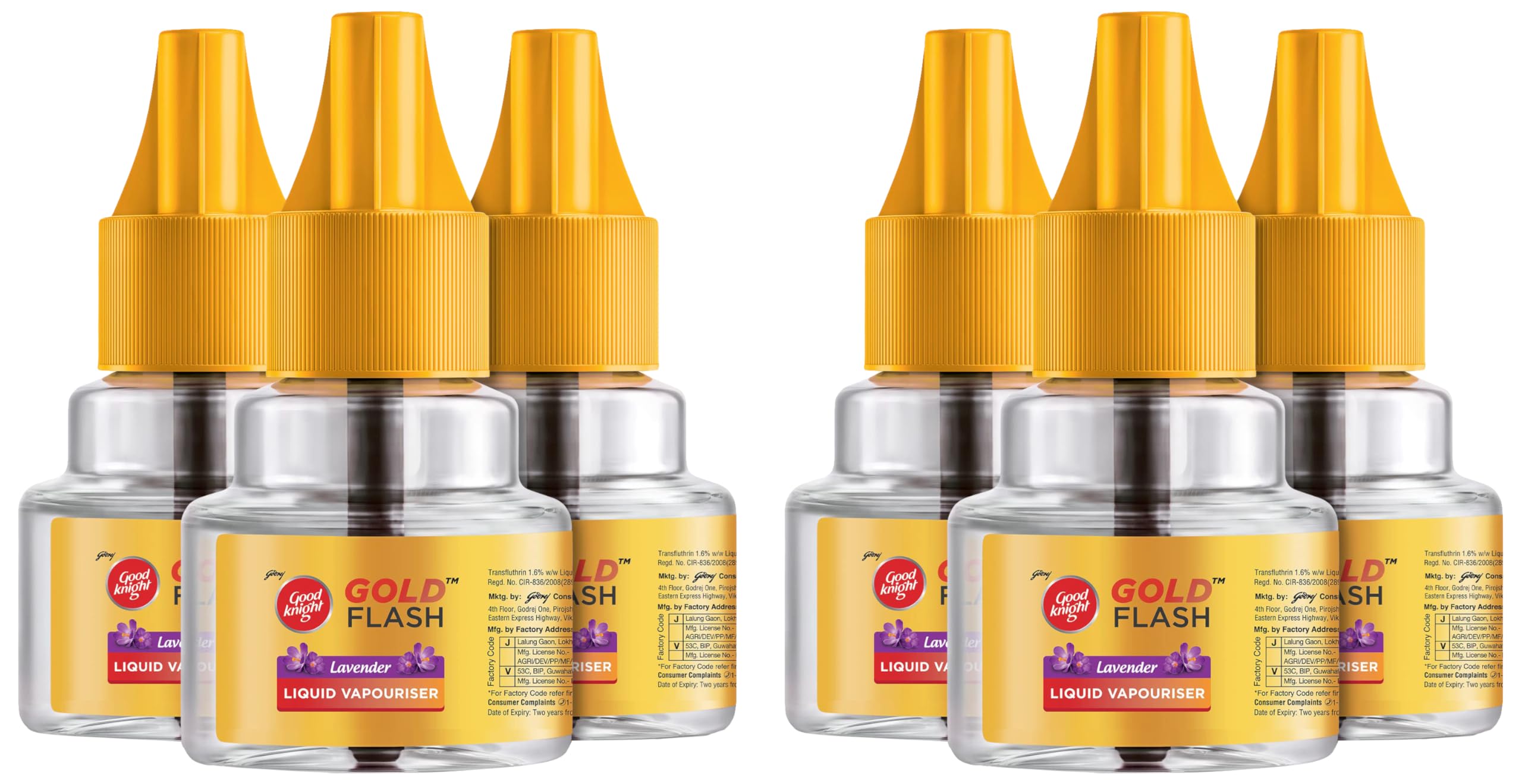 Good knight Gold Flash Liquid Vapourizer | Mosquito Repellent Refill | Lavender Fragrance | Pack of 6 (45ml each) (B0CL44BQWC) Amazon Price History, Amazon Price Tracker