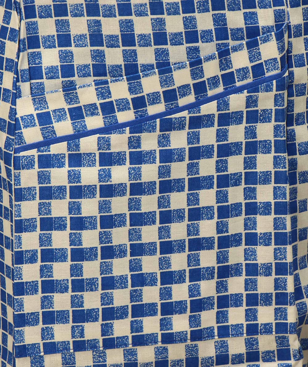 Schuerzenfabrik Reißverschlusskittel RV Kittel Hauskleid Schürze, Farbe:blau, Größe:36