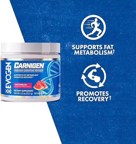 Miniatura 2 de Evogen Carnigen - Polvo de carnitina premium  Apoya el metabolismo de las grasas y promueve la recuperación  Matriz de suplemento de carnitina L sin