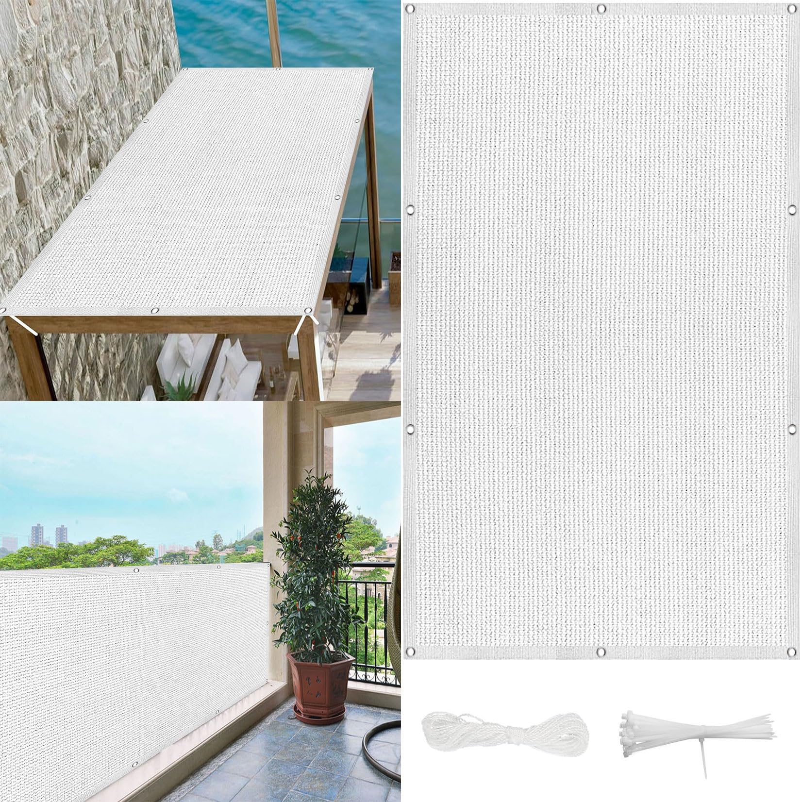 Amazon.co.jp: サンシェード オーニング 90 x 240 cm 風通し 長方形 庭