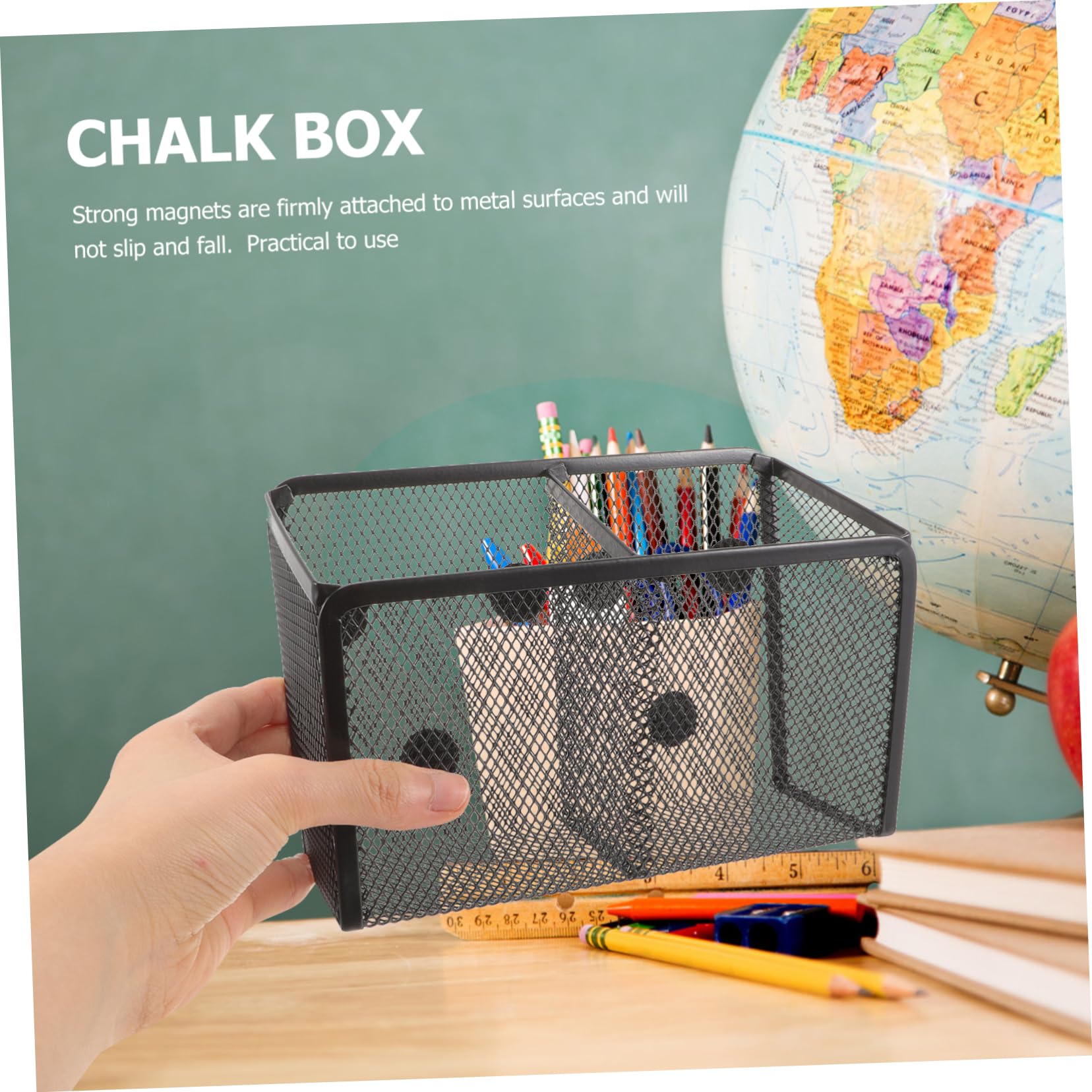 TEHAUX 3piezas Portaplumas Magnético y Caja Para Pizarra Blanca Organizador De Compartimentos Para Escuela y Oficina Portátil y Práctico