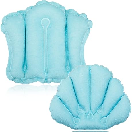 Jetec Inflatable Bath Pillow: Tranquil Tub Relaxation