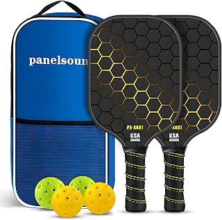 ピックルボール パドル 2本 セット ボール 4個 キャリーバッグ 付き スターターキット