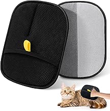 2 Stück Fell Magnet Handschuh, Fellmagnet Handschuh Katzenhaare für Hunde & Katzen, Tierhaarentferner Bürste, Pet Hair Remover, Antistatische Handschuhe Doppelseitige, Double Sided Grooming Glove (B)
