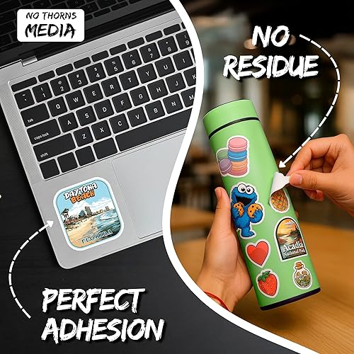 Miniatura 3 de Daytona - Calcomanía de viaje para playa, diseño de Florida al aire libre, vinilo pequeño impermeable para botella de agua, taza, libro de