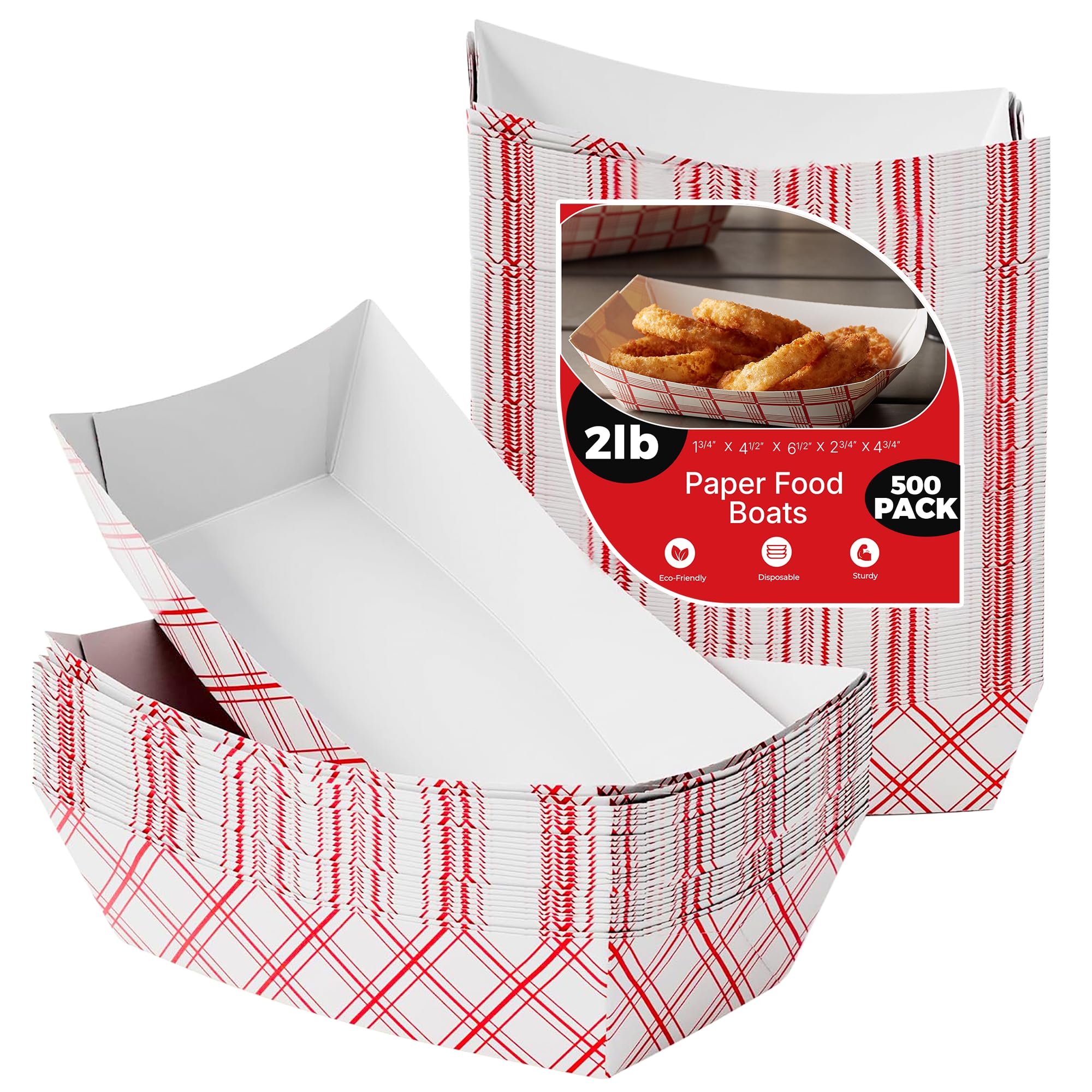 120 Pcs 6 Colors Paper Food Trays Grease Proof Food Serving Trays - View #7