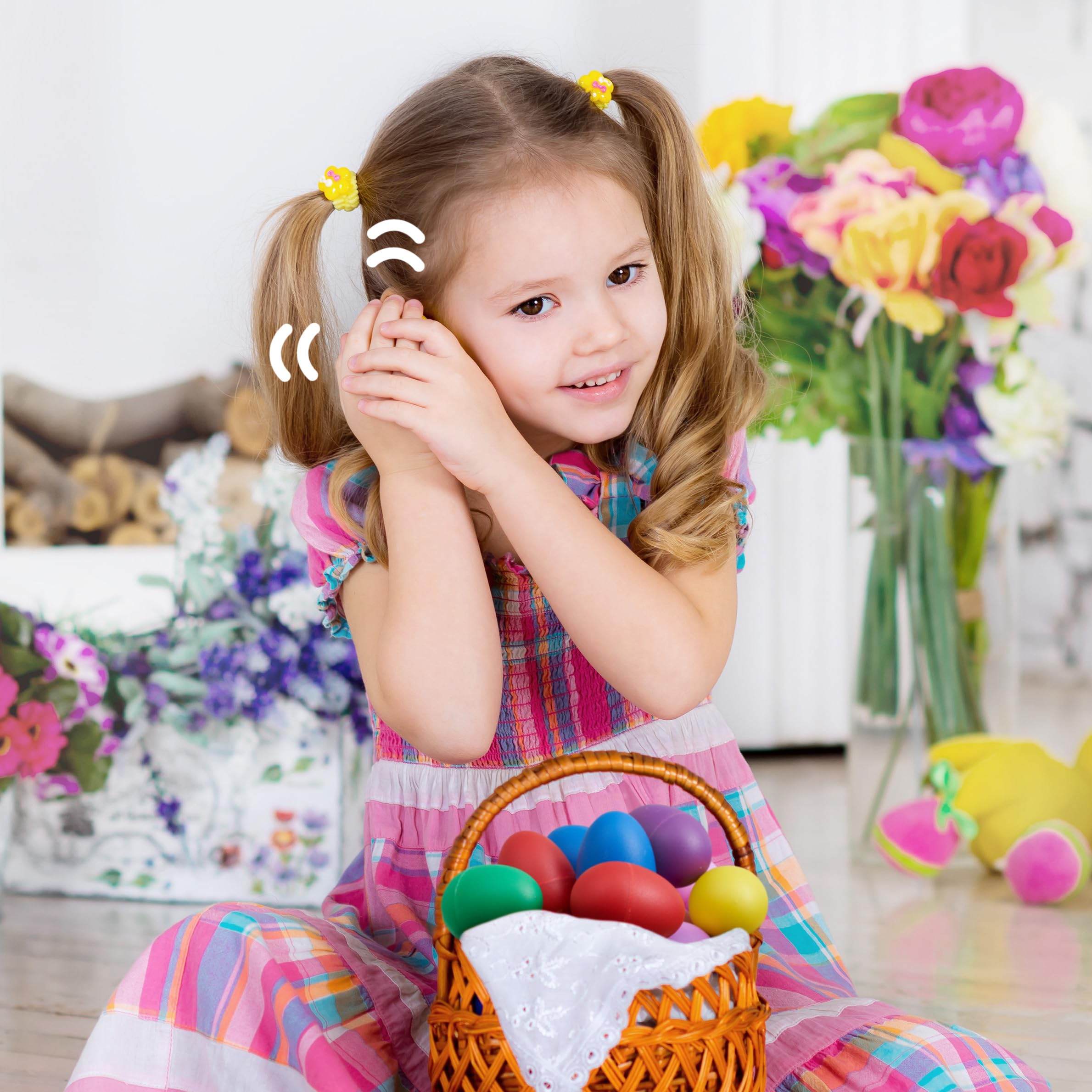 THE TWIDDLERS 80 Ei Maracas, Musikeier, Rasseleier, Osterei für Kinder (4 Farben) - Kindergeburtstag Mitgebsel, Mitbringsel, Give Aways, Gastgeschenke