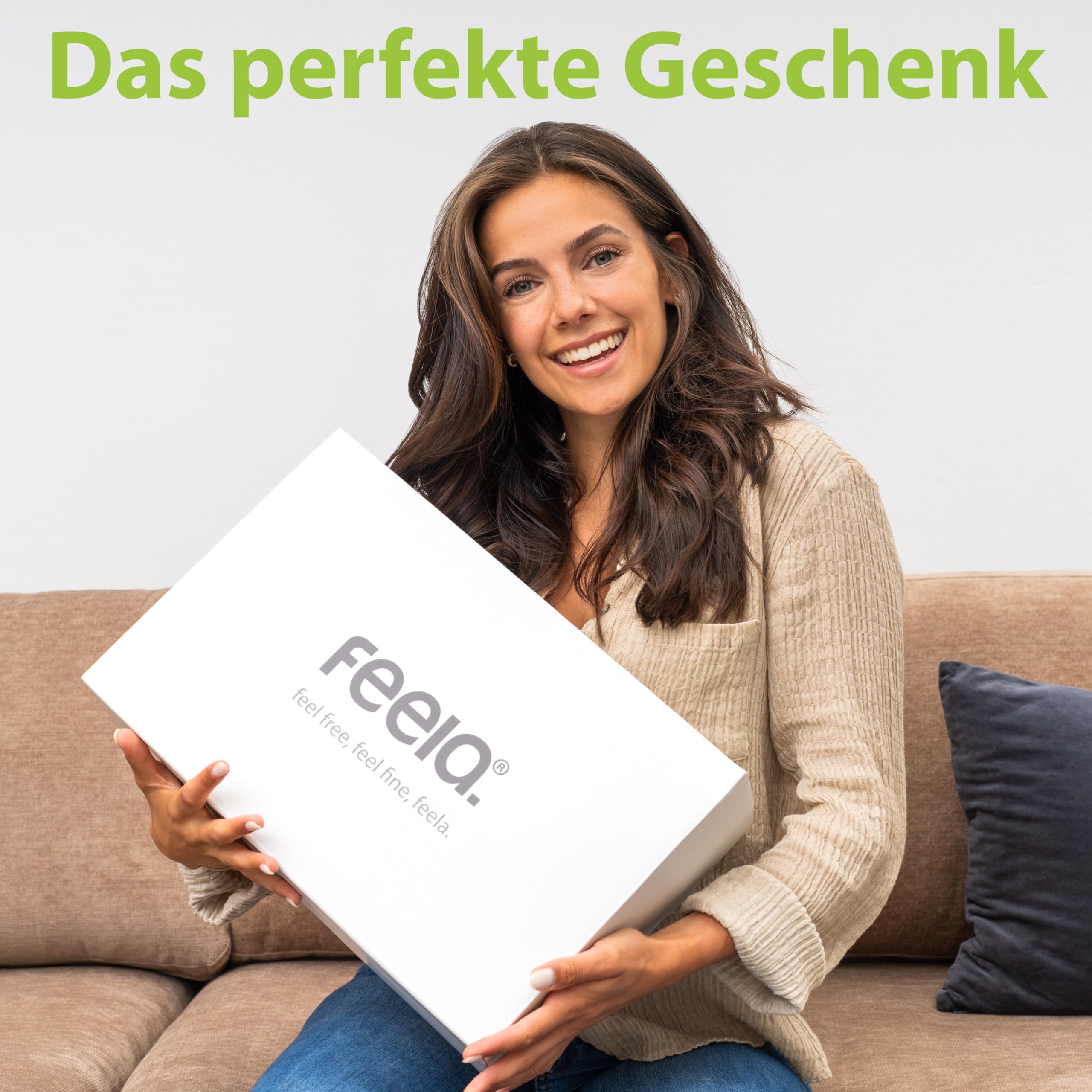 feela.® Orthopädisches Sitzring [3 Härtegrade] – Hämorrhoiden Sitzkissen mit Loch – nach OP & Geburt – Sitzring Steißbein Entlastung, Hämorriden Kissen, Sitzdonut – lindert Schmerzen (Hart)