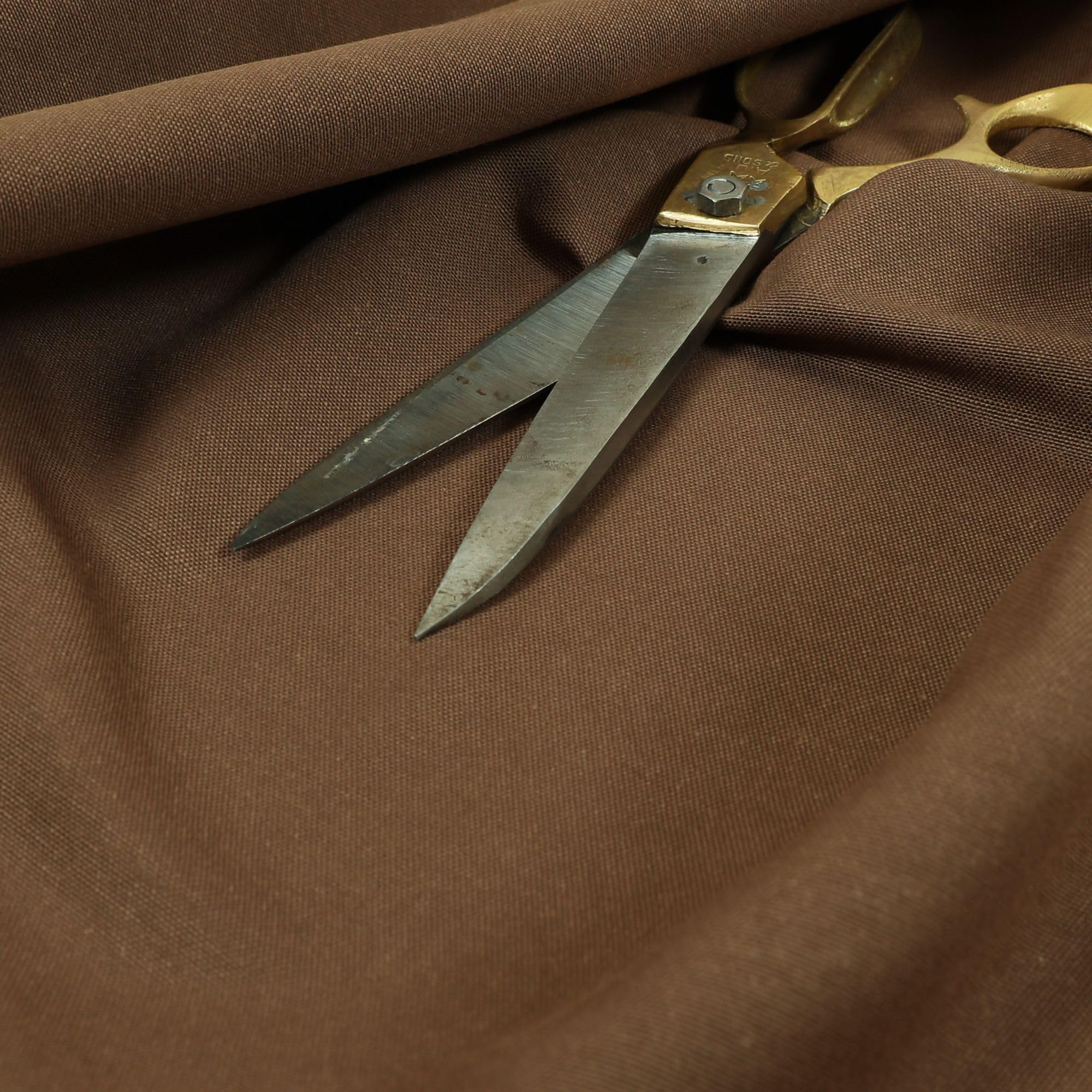 Redbrick Mill Fabrics Plain Brown Colour Poly Cotton Furnishing Curtain Upholstery Fabric Textile (10cm x 8cm Sample)