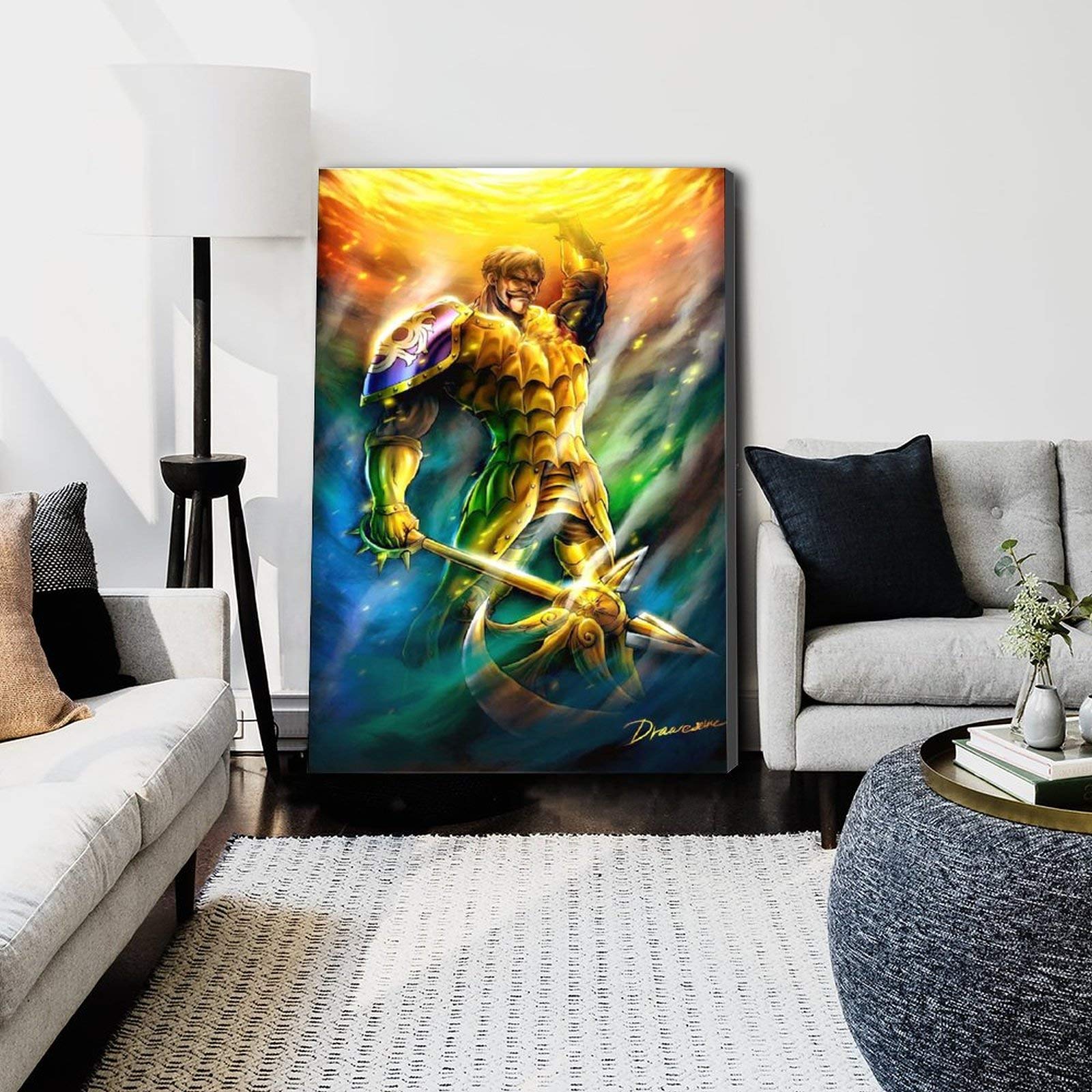 HDPP The Seven Deadly Sins Member Escanor Canvas Art Poster and