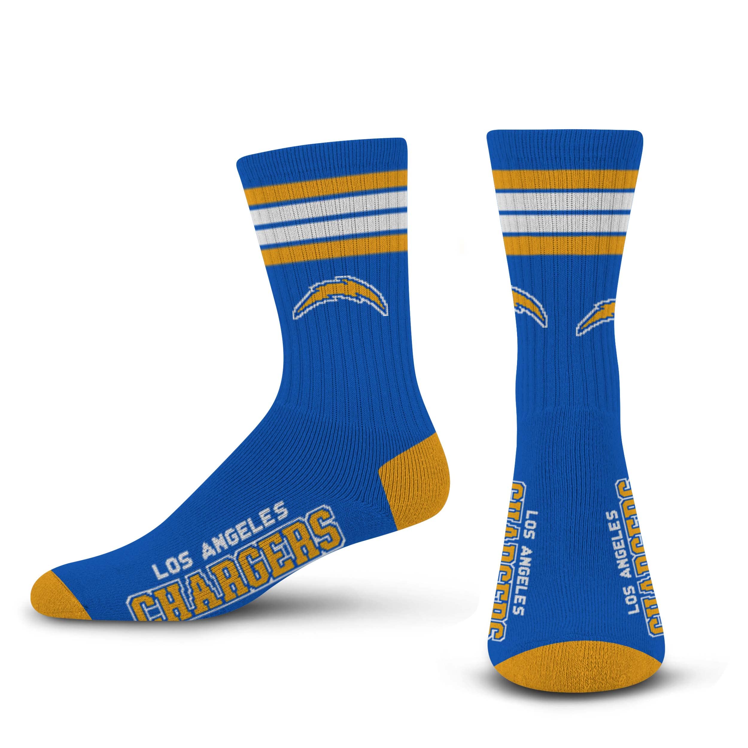 For Bare Feet Men's NFL 4-Stripe Deuce Performance Crew Socks โ image 1
