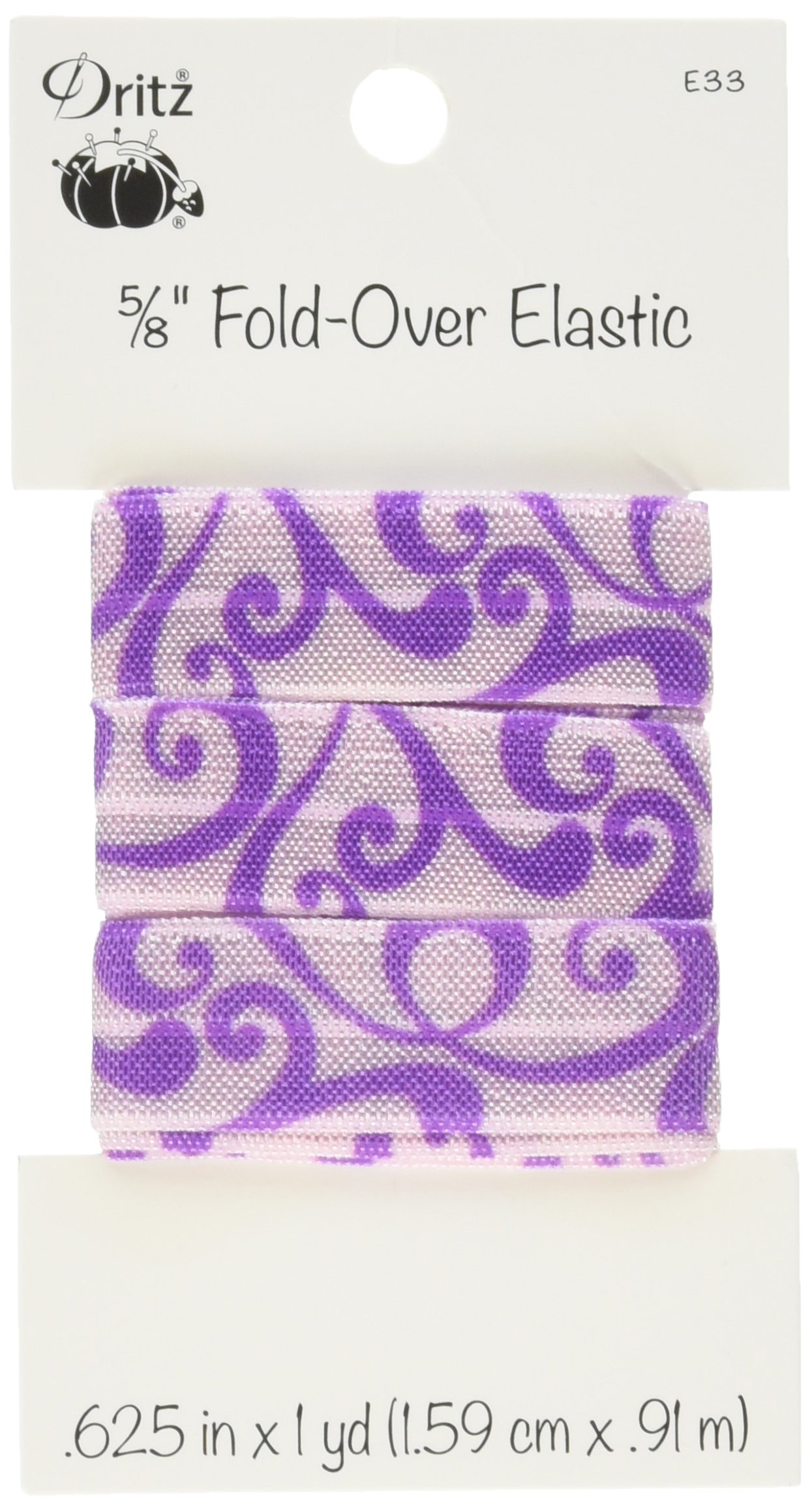 Dritz, Elastico Pieghevole, Misura: 1,5 cm x 0,9 m; Colore: Viola