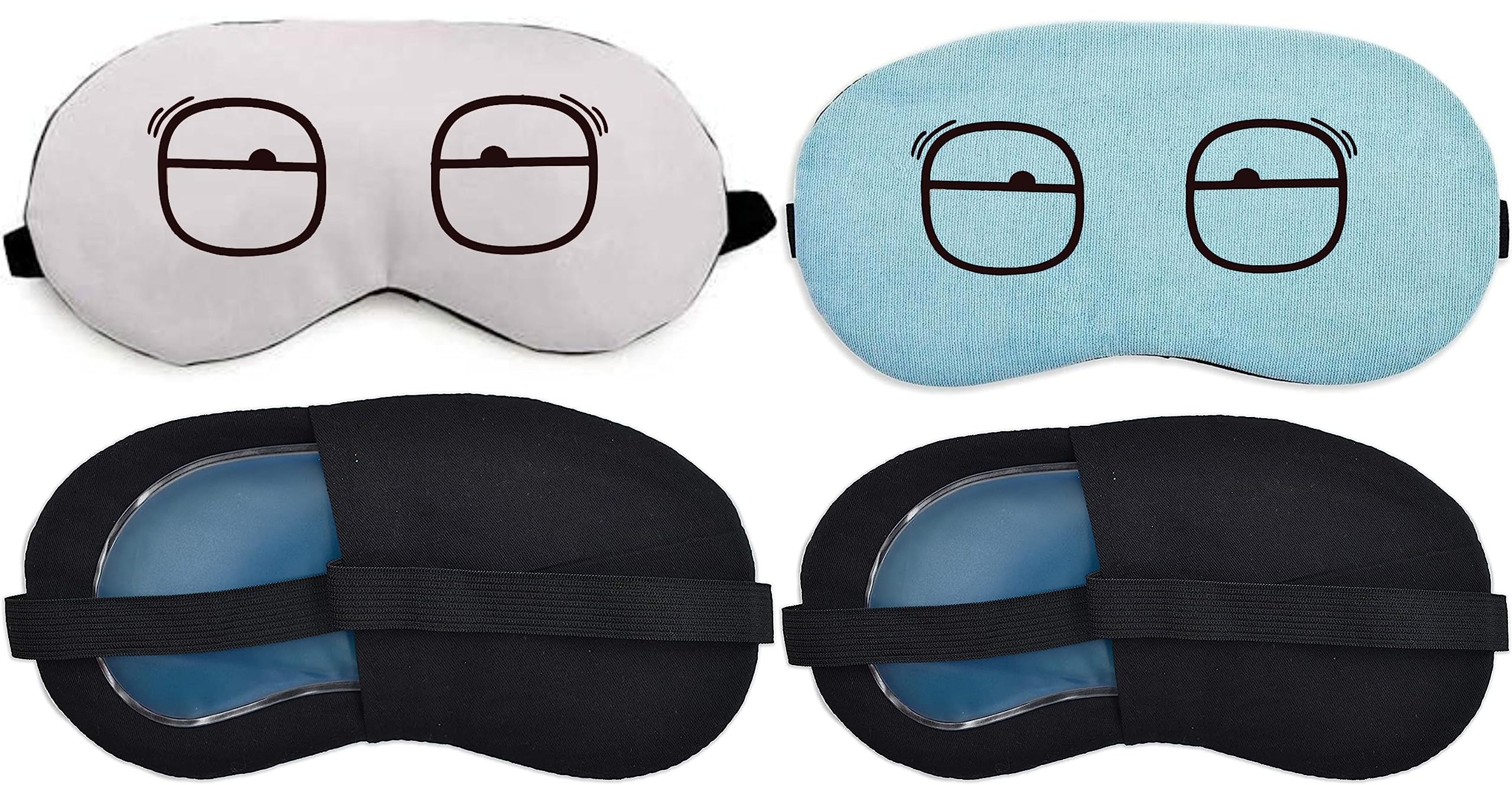 SONEEV MART (PACK OF 2 PIECE) Printed Eye Mask For Sleeping Men Women With Cooling Gel For Night Deep Sleep, Dark Circles, Puffy Eyes, Dry Eyes (white and blue). (B097PGLJR2) Amazon Price History, Amazon Price Tracker