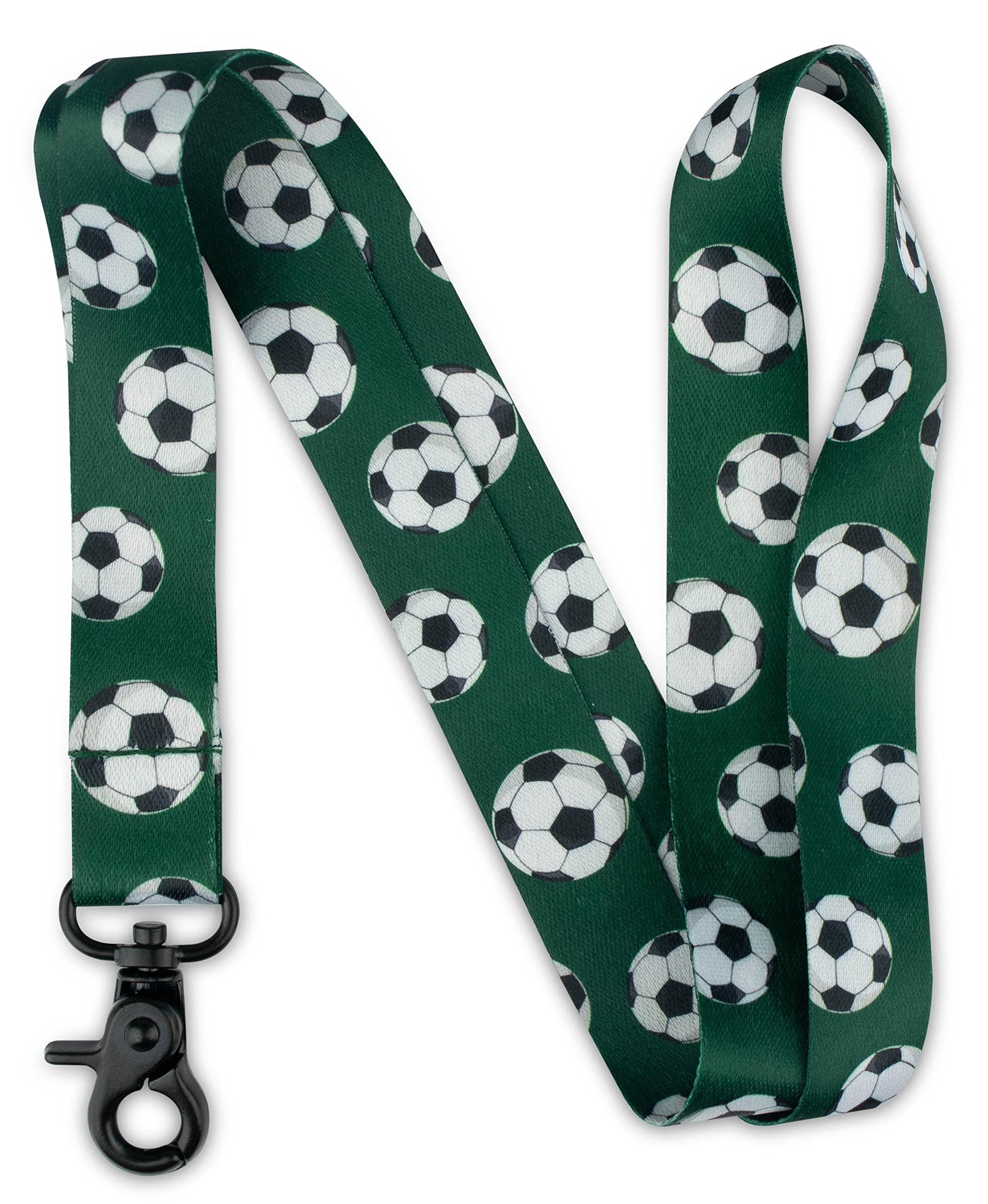 Limeloot Sports Lanyard for Keys, Whistle, and Accessories with Black Metal Clasp - Lanyard for Boys, Girls, and Coaches.