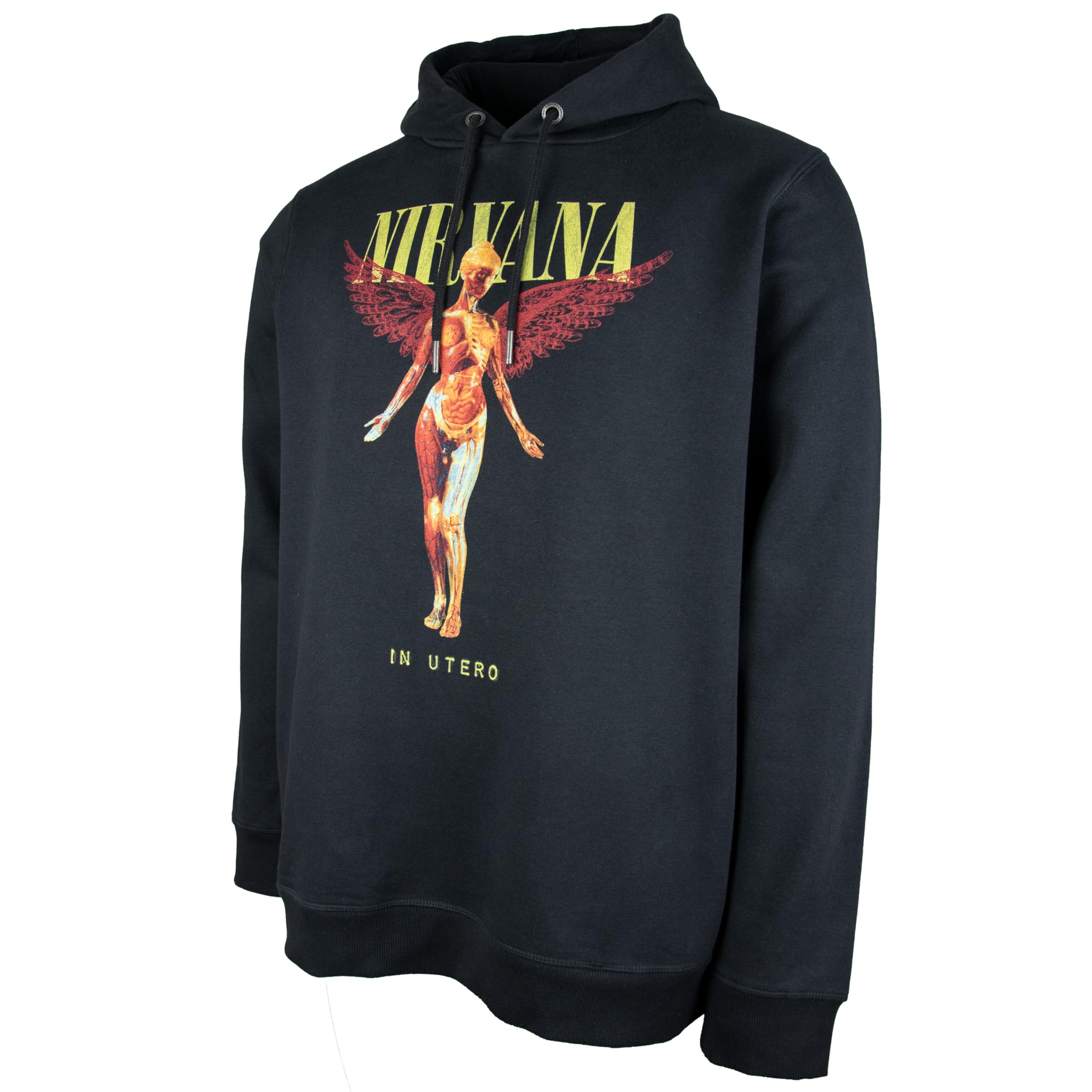 Amplified Men's Black Unisex Adult In Utero Nirvana Hoodie (L) (Black)