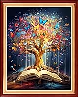 Vista 20 de Dimensean Kits de punto de cruz estampados, gama completa de patrones de bordado, kits de iniciación para principiantes y adultos, kits de punto