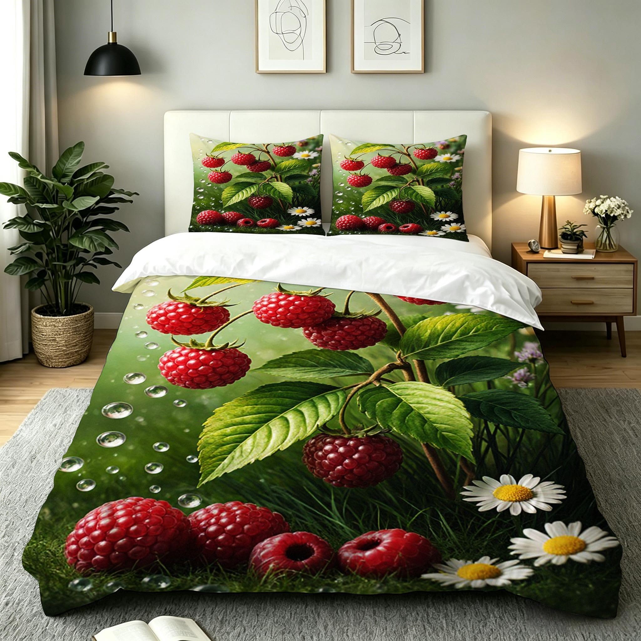 Housse de couette 220x240 de qualité supérieure microfibre douce motif fruits AW9299