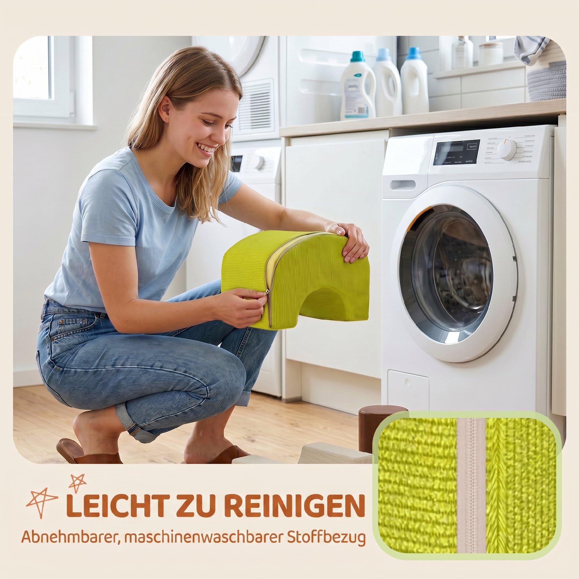 AIYAPLAY Schaumstoff Bausteine Cord-Optik Rutschfestem Boden 5-TLG. Bunt | Softbausteine Kinder Bausteinset, Klettern Großbausteine, Schaumstoff-Kletterblöcke, Bauklötze