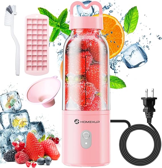 Portable Personal Blender 17 OZ/500 ML Juicer, 175W Personal Size Blender