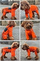 Vista 4 de Lovelonglong - Chaqueta impermeable para perros, ligera, impermeable, reflectante, resistente al viento, a prueba de nieve, para perros pequeños