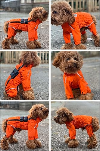 Miniatura 6 de Lovelonglong - Chaqueta impermeable para perros, ligera, impermeable, reflectante, resistente al viento, a prueba de nieve, para perros pequeños,