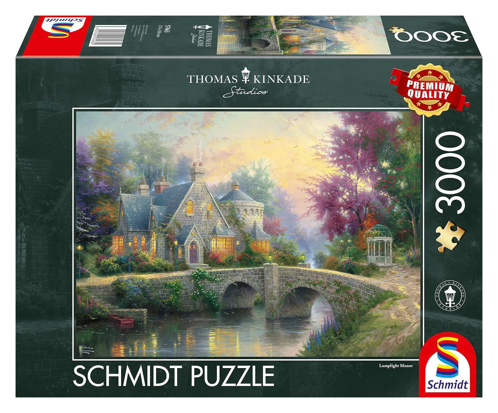 Coiled Spring Thomas Kinkade: Lamplight Manor (3000Pc)Brand New And Sealed from B&Q