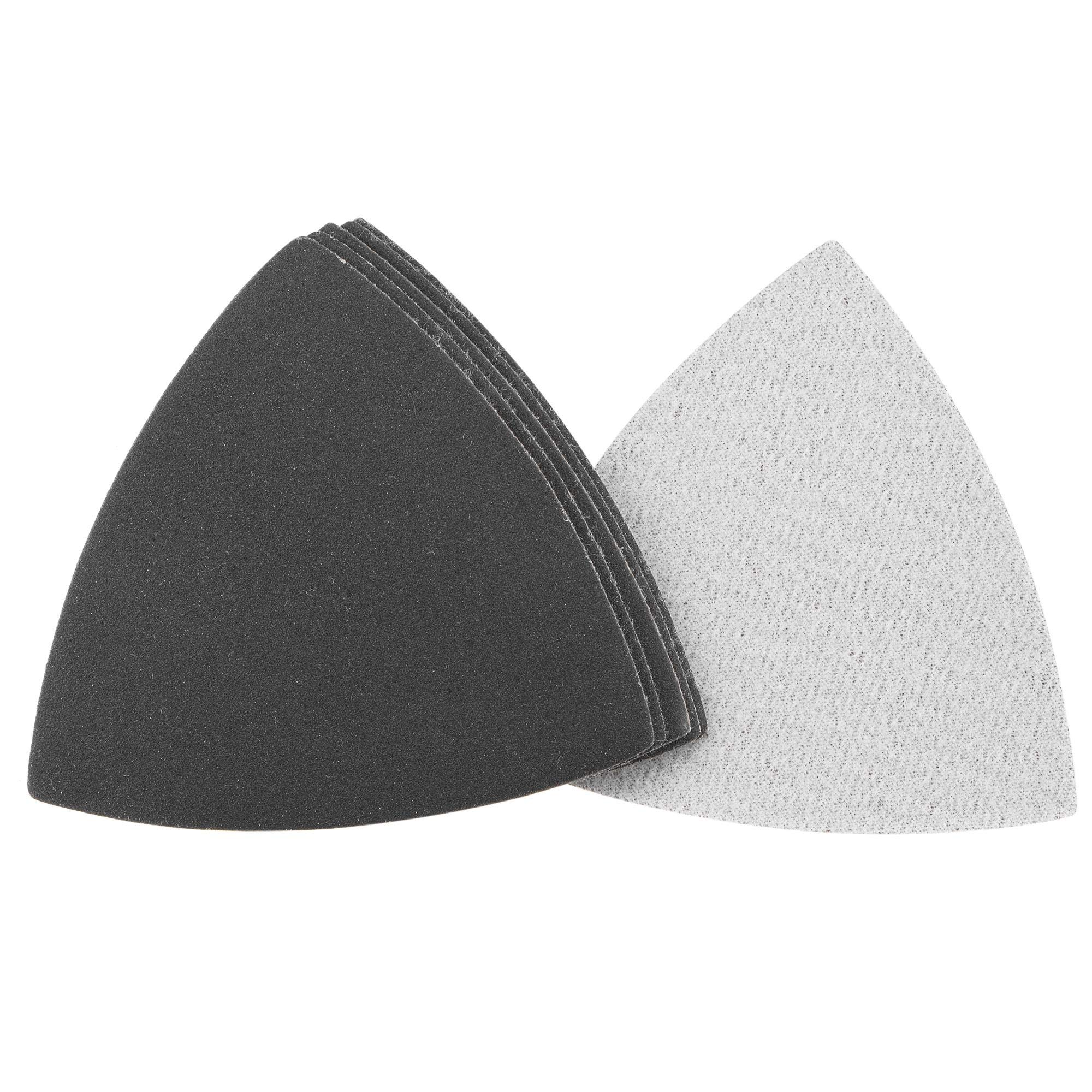 sourcing map Triangular Sandpaper Hook and Loop Triangle Sanding Pad Fit 3-1/2" Oscillating Multi-Tool Silicon Carbide for Wet/Dry Use 320 Grit 8pcs