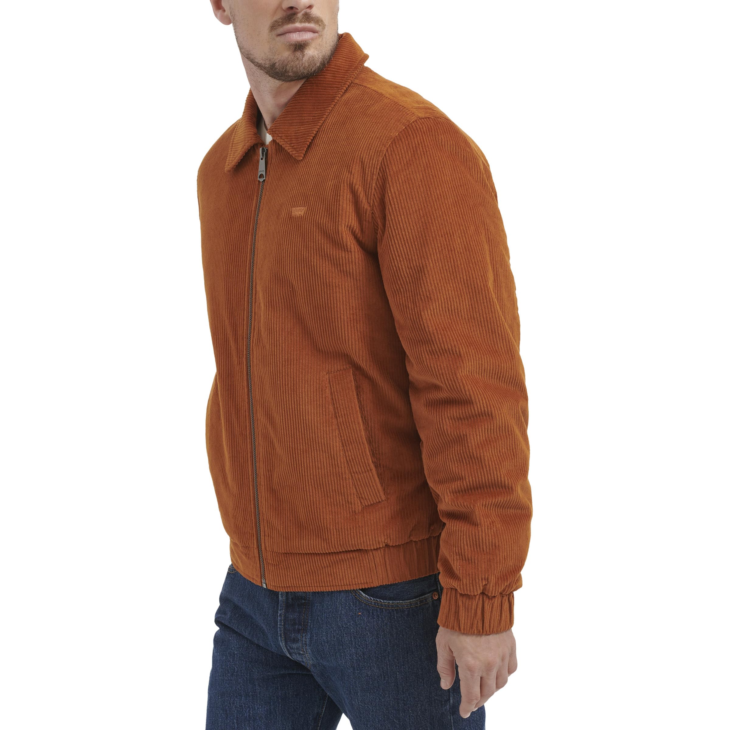 Levi's Herren Cord-Bomberjacke, Orange (Desert Sun), S – Ansicht 3