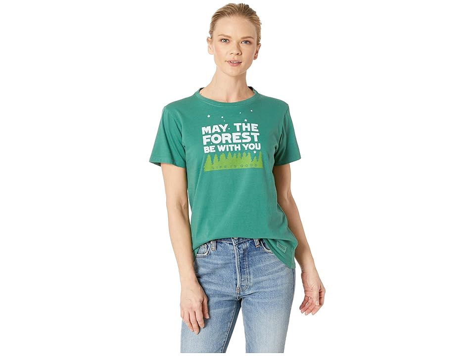 

Life is Good Forest Be With You Crusher T-Shirt (Forest Green) Women's T Shirt
