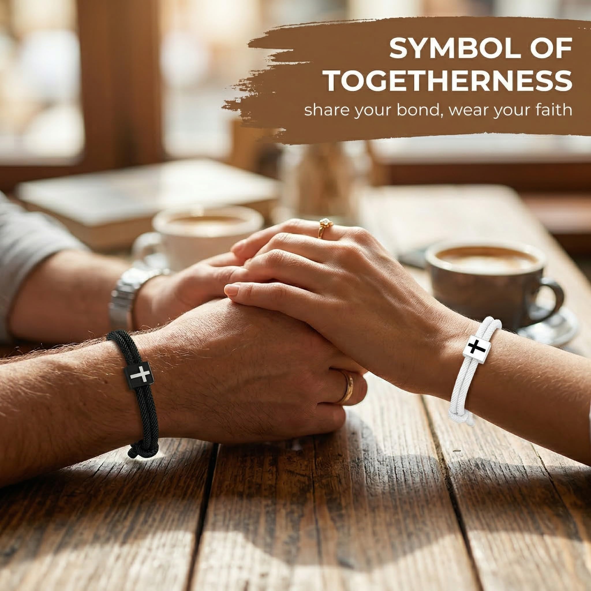 2pcs Pulseras de cuerda trenzada con cruz para parejas y pulsera con diseño de cruzs,pulseras personalizadas con cuerda trenzada,regalo personalizado paraNiños y niñas