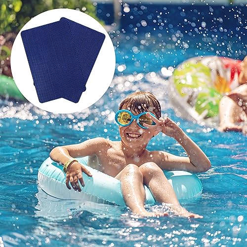 Miniatura 7 de Kit de reparación de cubierta de piscina de 6 piezas, kit de parche azul para cubierta de seguridad para piscina, kit de parche de malla
