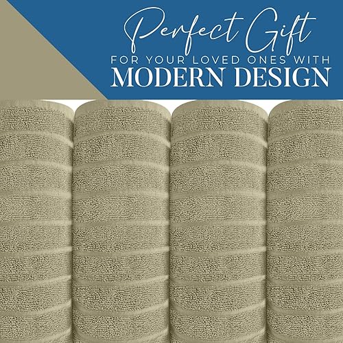 Vista 244 de DAN RIVER Paquete de 1 toalla de baño de 40 x 80 pulgadas, toallas de baño extragrandes de secado rápido para baño, toallas suaves y absorbentes