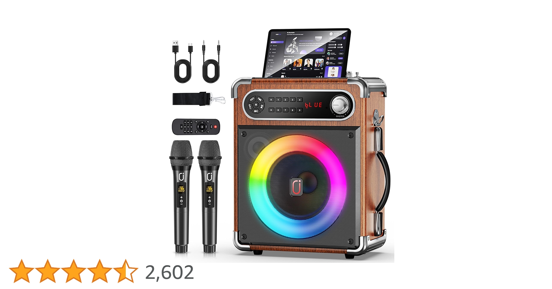 Amazon | JYX スピーカーセット 拡声器 ワイヤレスマイク2本