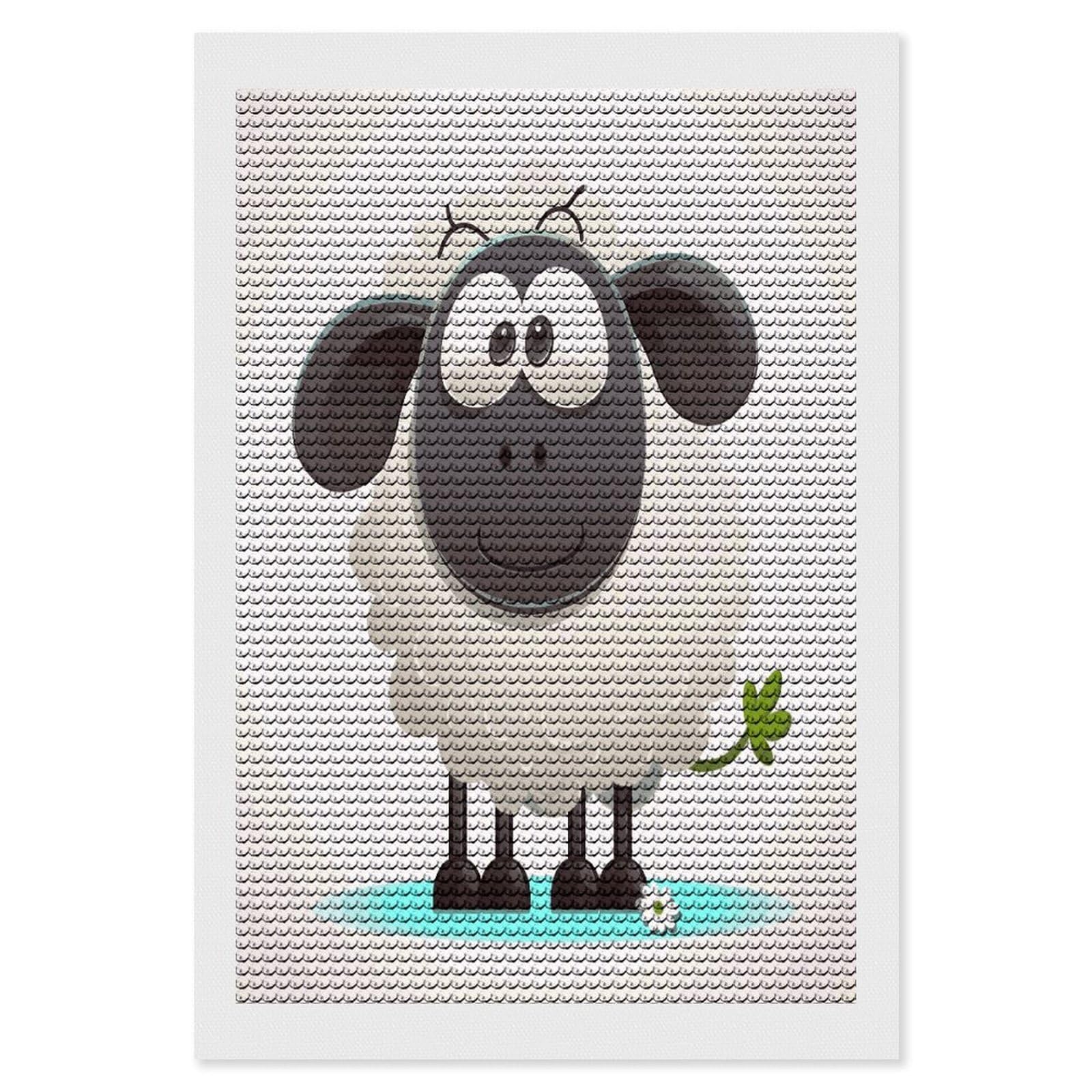 LDGSUPH Sheep Diamond Painting Kits for Adults Paint with Diamond Pictures Art DIY Full Drill Diamond Dots Painting Personalized Diamond Photo for Home Wall Decor Gift 8"x12"