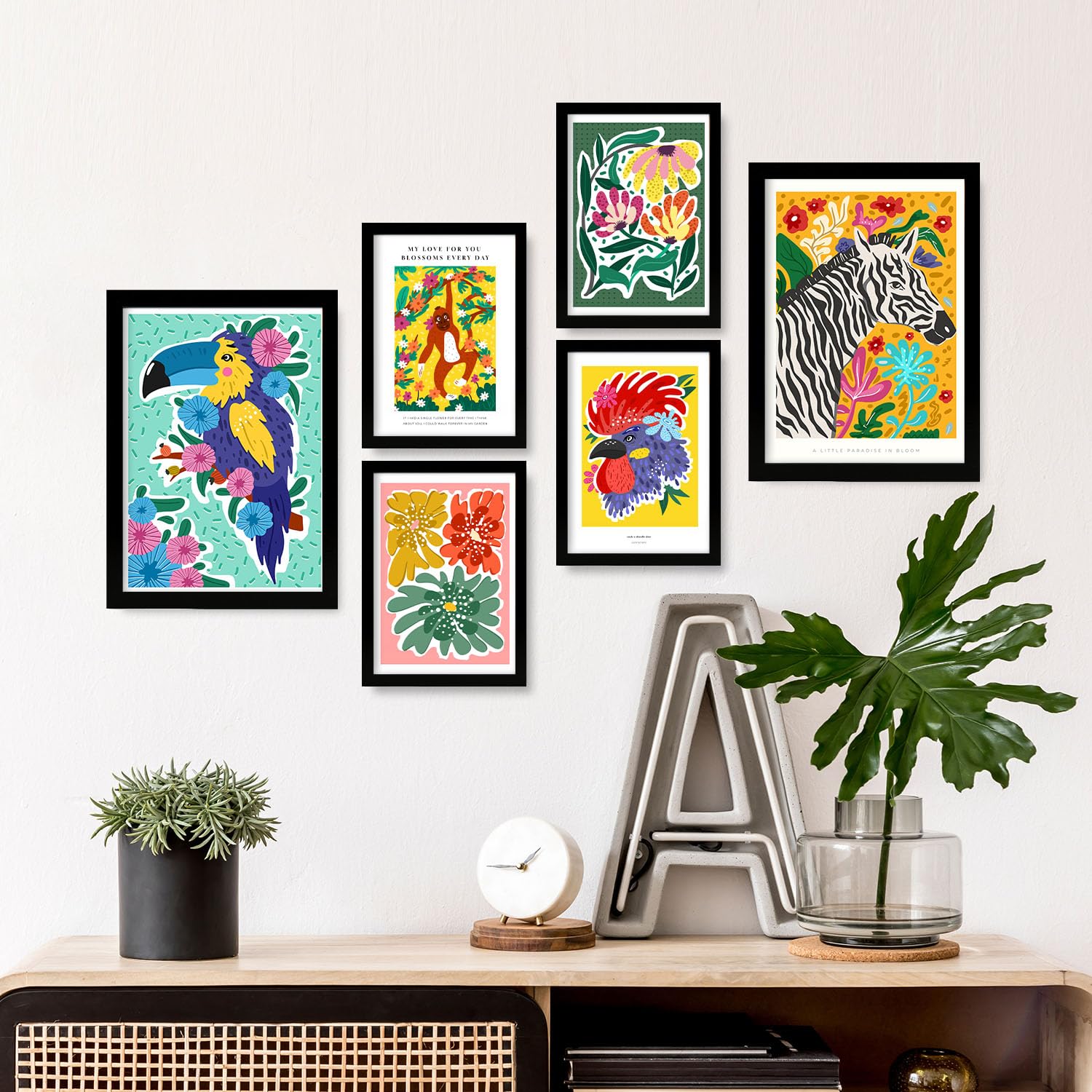 Nacnic Animals Poster Print. Abstract Art Gallery. Decorative paintings for your living room bedroom - Image 3