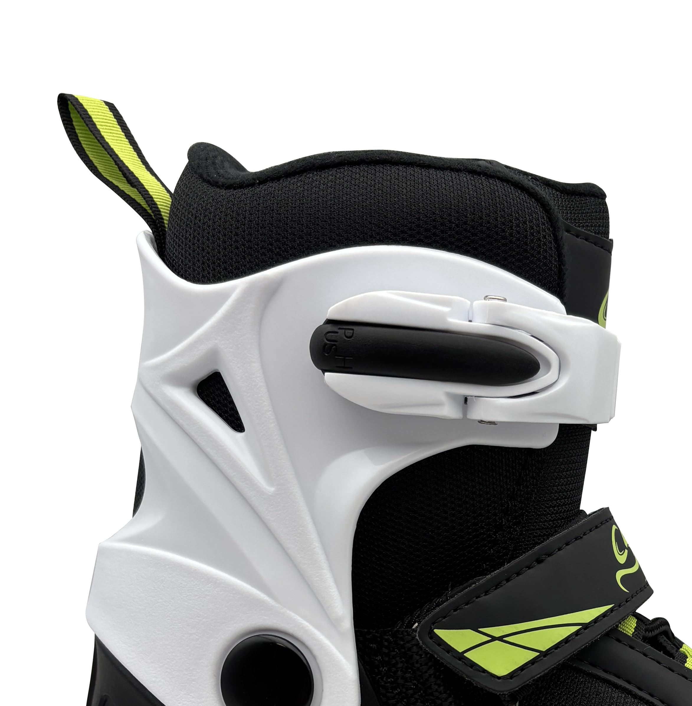Cox Swain verstellbare Schlittschuhe Frosty, Eislaufschuhe für Kinder, Jugendliche und Erwachsene bis 100KG, vorgeschliffene Edelstahlkufe, Softboot, Black/Lilac Gr. XS (29-32)