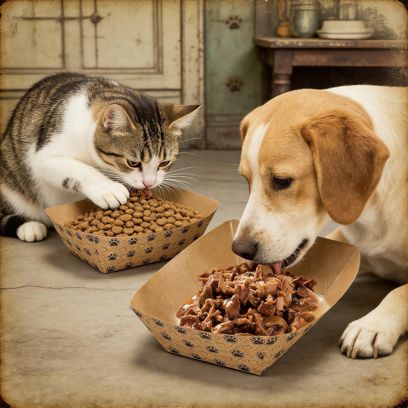 Alimentazione pieghevole tantum da 100 per cibo e acqua Soluzione alimentazione per animali domestici per escursioni Visite veterinarie Uso esterno Ciotola per cibo per animali