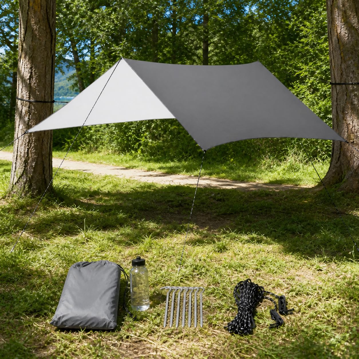 Campeggio Impermeabile, Poliestere, size to 1 | poliestere - picnic, include corde, picchetti - alluminio - impermeabilità 2000mm, per avventura, per pioggia