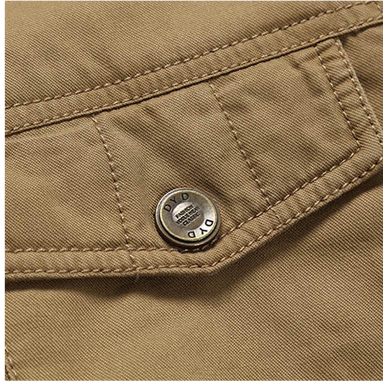 Generisch Cappotto invernale da uomo in pile a maniche lunghe con cappuccio e tasche con cerniera, per attività all'aperto, fodera interna calda, materiale resistente, ideale per le giornate fredde