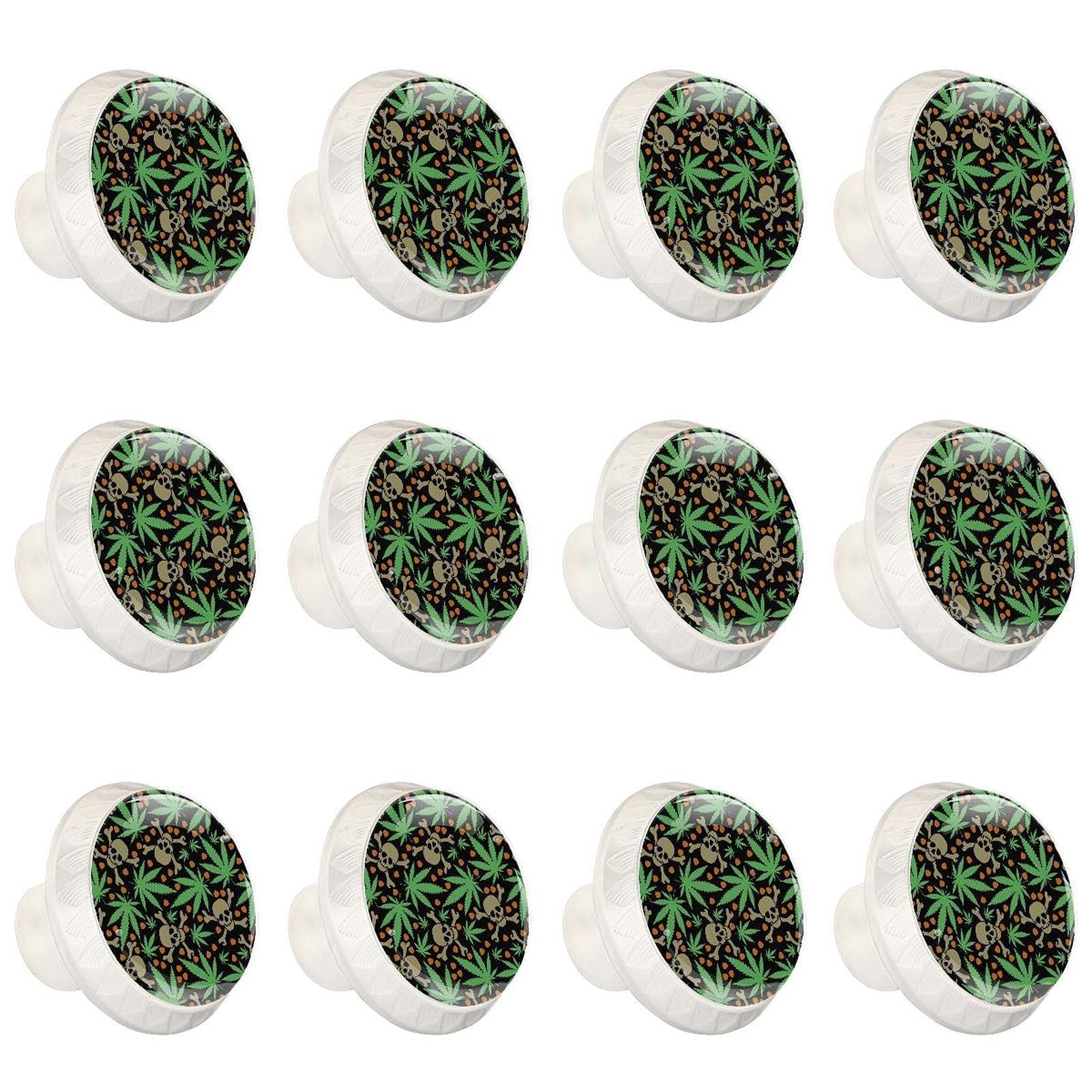 Boutons de cuisine ronds motif crâne poignée ergonomique pour tiroirs de placard et commode