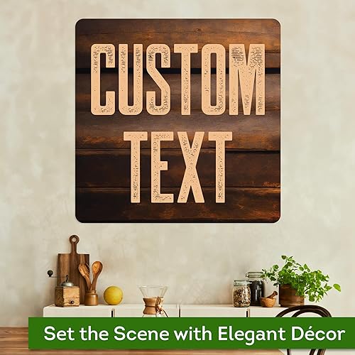 Miniatura 85 de My Sign Center - Letrero personalizado, 11 colores de fuente, 13 estilos de fuente, 4 opciones de agujero, 22 tamaños, 8 x 32 pulgadas, sin óxido,