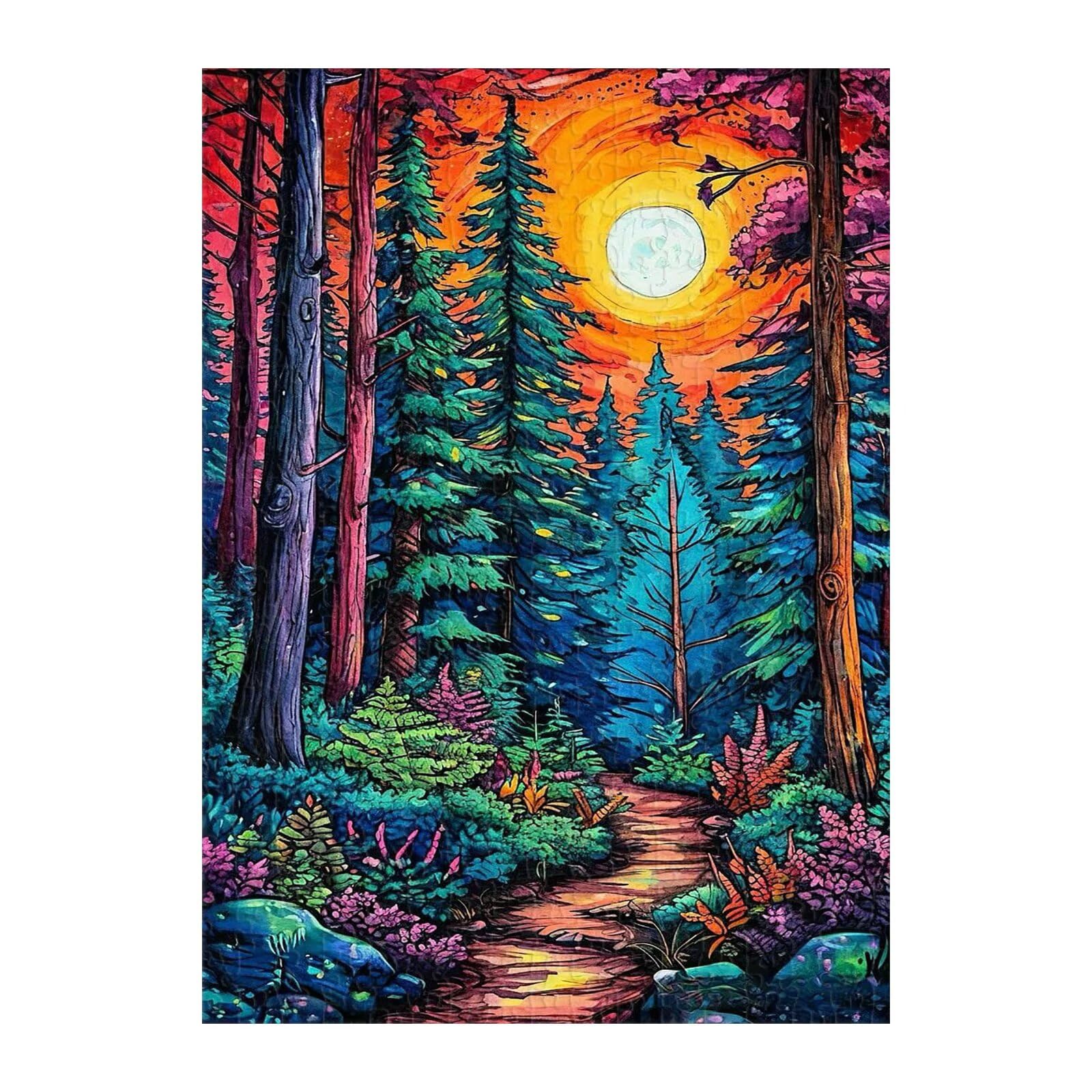 Puzzle 1200 Pezzi, Giungla Lunare Puzzles, Puzzle Impossibile Gioco Logici Sfida Difficile Puzzles 1200 Pezzi per Adulti